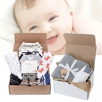 Vente en gros, couverture pour bébé, enfants, bavoirs, vêtements, paquet de papier de luxe, ensemble cadeau pour nouveau-né, chaussettes, emballage, boîtes à chemise avec fenêtre