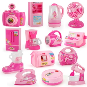 Juego de Cocina de Juguete Rosa para Niños, Refrigerador de Juguete, Mini Electrodomésticos para Jugar a la Casita - Product Image 3