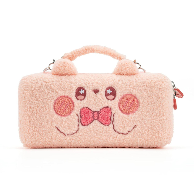 Wholesale Fashion Cute Bunny Plush Bag Portable Slim Travel Carrying Case Compatible with Switch/OLED Makeup Storage Bag