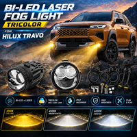 Phare antibrouillard bi-LED tricolore 2'' avec double laser pour Hilux Revo Travo Pickup, éclairage tout-terrain adaptable, étanche IP67, ajustement OEM