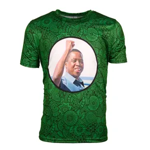 custom printing plain blank election campaign white O-Neck full sublimation 2023 Zambia election t-shirts