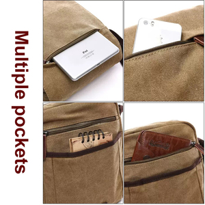 Thấp moq bán buôn Mens mở rộng vải Crossbody Sling túi thời trang xách tay ngoài trời Máy tính xách tay Daypack - Product Image 5