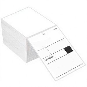 High-quality Color Coated Heat-Resistant Self-adhesive Shape Thermal Paper Label <b>Rolls</b> Shipping Use Outer Box <b>Stickers</b> - Product Image 1