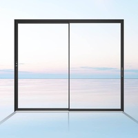 Porte coulissante en verre minimaliste ultra-étroite en aluminium de bonne qualité EBON, insonorisée, pour balcon
