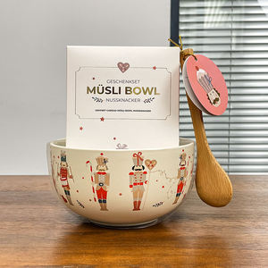 BespritGift, regalo creativo de Navidad, cuenco de desayuno de Cascanueces de cerámica, el mejor juego de regalo de Año Nuevo <span class=keywords><strong>para</strong></span> <span class=keywords><strong>regalar</strong></span> en Navidad - Product Image 1