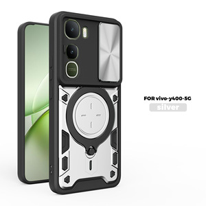 Vivo y400 5g עיצוב שריון tpu + תיק טלפון נייד במקרה טלפון נייד עם מעמד מסתובב & רכב הר מגנט shockproof - Product Image 4