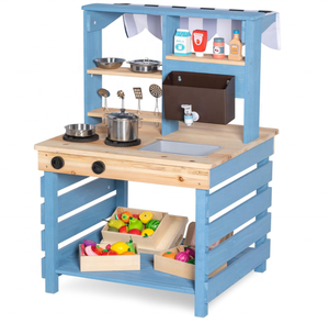 Ensemble de jeu de <span class=keywords><strong>cuisine</strong></span> de boue extérieure en bois pour enfants jouets de <span class=keywords><strong>cuisine</strong></span> et de nourriture pour tout-petits - Product Image 1