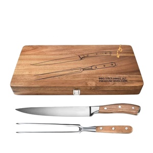 2025 dernier 2 pièces multi-fonctionnel Barbecue viande <span class=keywords><strong>couteau</strong></span> <span class=keywords><strong>et</strong></span> fourchette ensemble de sculpture couteaux à trancher ensemble avec <span class=keywords><strong>planche</strong></span> à découper en bois pour cadeau - Product Image 1