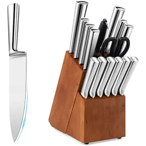 Profesyonel içi boş kolu paslanmaz çelik mutfak bıçağı seti mutfak bıçakları