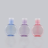 Bouteille de crème pour le visage ronde et plate de 30 ml, vente en gros d'usine, avec crochet, pour transport extérieur, sans lavage, en plastique, pour désinfectant pour les mains