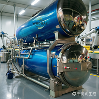 Autoclave de stérilisation à immersion d'eau contrôlée par PLC pour la transformation alimentaire et les conserves