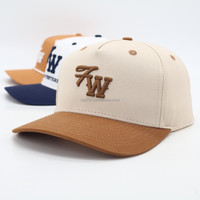 Casquette de baseball promotionnelle personnalisée à 5 panneaux en coton, casquette snapback à 5 panneaux en laine, daim et velours
