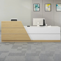 Table de comptoir de bureau commercial de réception d'hôtel de conception moderne LR-RD-010 pour le bâtiment de réception de salon de beauté
