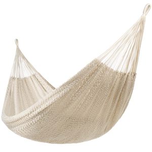 Heavy Duty 2-Person <b>Hammock</b>, Breathable Cotton Fabric <b>Hammock</b> with Wear-Resistant Knots, Portable for Travel - Product Image 1