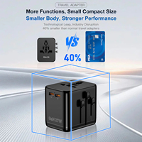 Adaptador de Viaje Universal OULIYO-F01-PQ27W GAN MINI con Puertos USB, Enchufe Multitipo Universal 2AC EU UK US AU