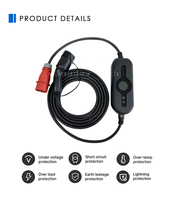 Chargeur de voiture électrique portable 16A 32A 380V AC 11kW 22KW Type 2 Triphasé 10A/16A IP 66 pour voiture électrique Tesla Model 3/Y/S/X BYD VW