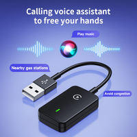Adaptateur sans fil KYERE 2,4 GHz CarPlay Android Auto Bluetooth USB pour voitures 2019+ Prise en charge de la conduite sécurisée Plug & Play Portable