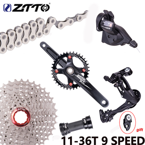 ZTTO <span class=keywords><strong>MTB</strong></span> الدراجة <span class=keywords><strong>1x9</strong></span> سرعة <span class=keywords><strong>Groupset</strong></span> شيفتر Derailleur 9 السرعة كاسيت 50T 46T 42T 40T 36T K7 Freewheel سلسلة واحدة Crankset BB - Product Image 3