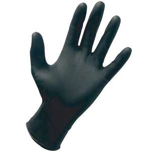 Gants en latex noir Heartmed, gants sans poudre bon marché, gants d'examen en latex texturé de Malaisie - Product Image 1