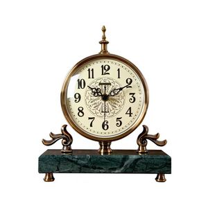 European Retro <b>Table</b> <b>Clock</b> Quartz Movement Circular Design For Home Living Room Decor Ornament - Product Image 5