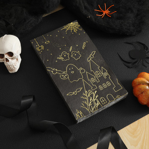 Halloween Gold Foil Paper Napkins 330x400mm Printed Disposable Tissues For Party Decorations - Product Image 2