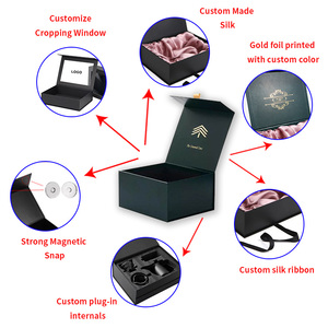 Tùy Chỉnh Đồng Hồ Sang Trọng Từ Cứng Nhắc Bìa Từ Các Tông Hộp Giấy Vành Đai Ví Đồng Hồ Tie Bao Bì Hộp Quà Tặng Cho Người Đàn Ông - Product Image 3