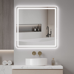 Venta al por mayor inteligente comercial baño ESPEJOS LED montado en la pared personalizado moderno espejo cuadrado - Product Image 1