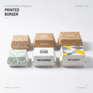 Cajas para Hamburguesas Impresas al por Mayor, Embalaje Reciclable de Grado Alimenticio Tipo Concha para Restaurantes, Cocinas Nuevas y Servicios de Catering - Product Image 4