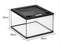 Indique Closed Geometric 6.4*3.9 pouces, Grand récipient en liège et verre de 20 cm pour reptiles, plantes et terrariums