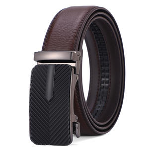 Cinturón de cuero genuino de vaca de longitud personalizada para <span class=keywords><strong>hombre</strong></span> para hebilla para <span class=keywords><strong>Amazon</strong></span> estilo occidental moda automática para hebilla - Product Image 3