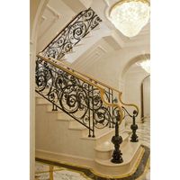 Magnifique escalier en arc contemporain en fer forgé, durable, pour hall intérieur, appartement, hôtel, design écologique, garantie 5 ans