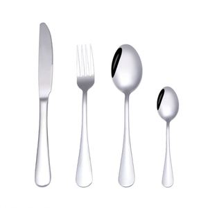 Stainless Steel 18/0 Food Grade 24-Piece Flatware Set Minimalist Design Back to School Gift Box Included - Product Image 3