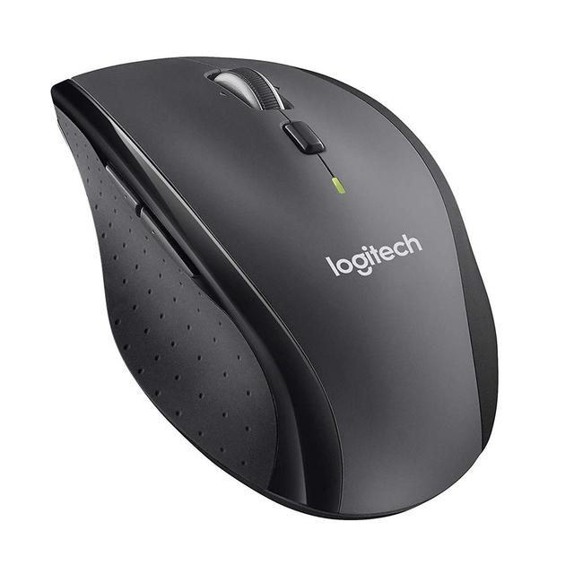 Logitech M705 Wireless Laser RGB Backlit 7-Button Programmable Mouse Right-Handed Ergonomic Design USB Receiver Grey Stock
