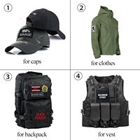 Allsize Personalisierte Lustige Aufnäher mit Voller Stickerei und Klettverschluss für Mützen, Rucksäcke, Westen, Geschirre und Uniformen