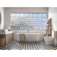 Blocs de verre creux carrés transparents en cristal de couleur personnalisée - Résistants au feu, haute transmission lumineuse pour salle de bain d'hôtel