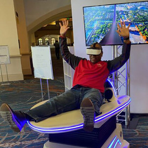 เครื่องจำลองรถไฟเหาะเสมือนจริงในร่ม เกมเครื่องเล่น <span class=keywords><strong>VR</strong></span> สไลด์จำลอง สำหรับขาย - Product Image 2