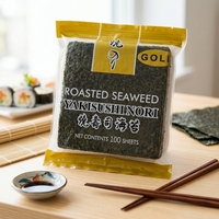 Algues Marines Séchées Fraîches et Croustillantes, Vert Foncé, Saines, pour Sushi Nori