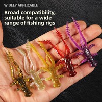 Leurre souple en PVC pour homard et crevettes à longues pattes, 47mm 0.67g 72mm 2.29g, salé et parfumé, pour la pêche au bar, à la truite et en eau douce
