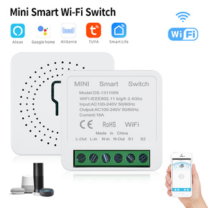 Xzj Mini Wifi thông minh chuyển đổi hẹn giờ 3 cách tiếp sức Google nhà/Alexa tương thích ABS EU/chúng tôi điều khiển từ xa cho cải thiện nhà 240V 16A - Product Image 2