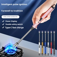 Vente en gros NOUVEAU Briquet à bougie électrique portable long rechargeable par USB personnalisé noir pour la cuisine Prix d'usine