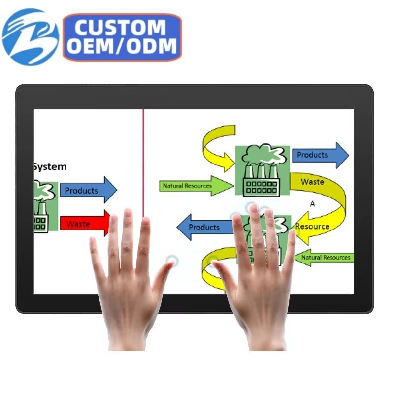 Factory 17.3 Inch Industrial Monitor LED Backlight New VGA/ Cable Pure Flat Panel Touch Screen LCD Display