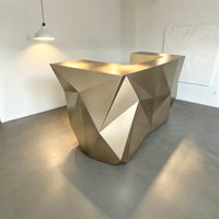 ROYAL METAL Table de bar à cocktails pliable multifonctionnelle en acier moderne haut de gamme en forme de L, résistante à l'eau, pour bar à domicile, salon