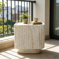 Table basse MGO moderne, table d'appoint en travertin pour salon et projets hôteliers, multifonctionnelle