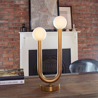 Le plus récent Vintage en laiton U forme boule de verre ronde applique murale intérieur pour chambre chevet fond décor à la maison escaliers couloir