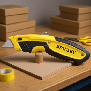 Cuchillo retráctil Stanley de 18 mm, herramienta de corte para abrir cajas y manualidades - Product Image 3