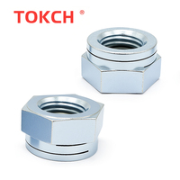 Écrou de blocage à double fente plaqué zinc bleu et blanc, écrou à fente standard américain, écrou de blocage résistant à la corrosion pour l'axe des machines