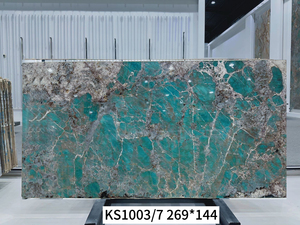 Dalle de quartzite vert naturel Amazon, pierre verte de luxe pour mur de fond, comptoir, décoration de villa et d'hôtel - Product Image 1