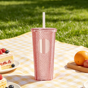 Vaso de Plástico Transparente de 17 oz con Logotipo Personalizado, Tapa con Diseño de Diamante, Pajita, <span class=keywords><strong>a</strong></span> Prueba de Fugas, Libre de BPA, Apto para <span class=keywords><strong>Agua</strong></span> Hirviendo, para Uso en Exteriores - Product Image 3
