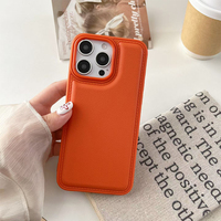Coque de téléphone tendance antichoc en similicuir couleur unie pour iPhone 18 17 Pro Max 16 15 13 – Housse de protection arrière