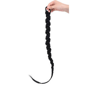 Perruque queue de cheval tressée résistante à la chaleur, style noir, 140g, tressage torsadé fait main pour femmes, marque Henan PY21 12 14 - Product Image 5